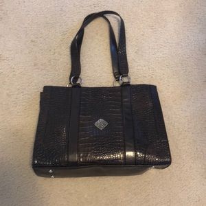 Faux animal skin business purse
